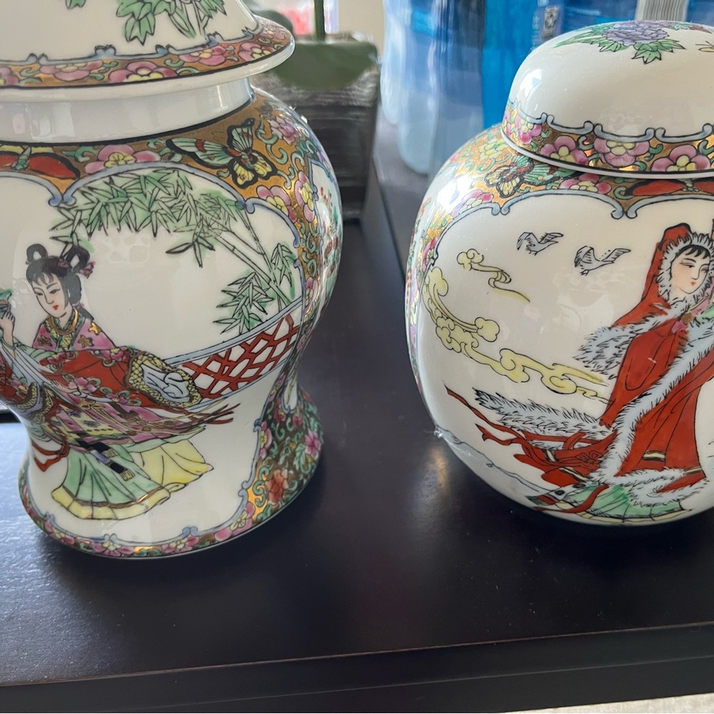 Colorful Porcelain Decorative Jars